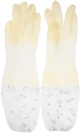 ULTECHNOVO Reusable Long Sleeve Gloves for Kitchen and Bathroom Cleaning Elbow Dishwashing Gloves for Women Heavy-duty