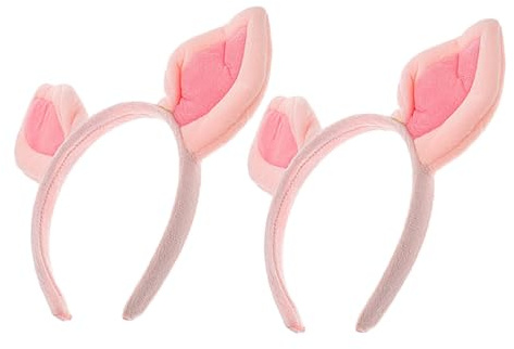 VICASKY 2 Stück Schweineohren Stirnband aus Stoff Weiches Cosplay Haar Accessoire für Damen Bequemes Party und Faschingszubehör