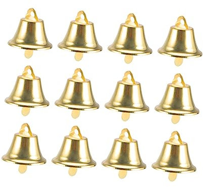 Ipetboom 35stücke Goldene Weihnachtsglocken Hängeanhänger Aus Metall DIY-weihnachtsdekoration Miniglocke Zum Aufhängen Dekorative Requisiten Für Party Und Zuhause