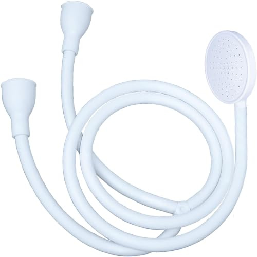 ORCHIDS Double Tap Shower Spray| Bathroom Accessory| Premium Shower Attachment for Bath taps| Push-on-Fitting| Suitable for Round & Oval Taps| Shower Head for Bathroom