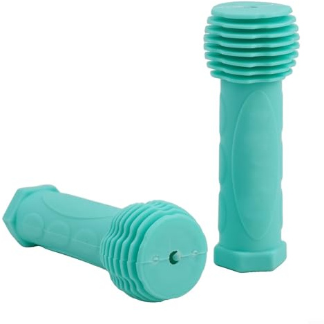 Eawfgtuw Poignées de vélo pour enfants compatibles avec les guidons de 22 mm, poignées de guidon en caoutchouc souple antidérapant pour enfants et scooter, pour plus de facilité (cyan)
