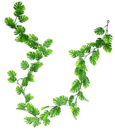 Ipetboom Vigne Artificielle Suspendue Monstera 18 M en Polypropylène Vert pour Décoration Intérieure et Extérieure Plante Artificielle Murale pour Maison Mariage et Fête