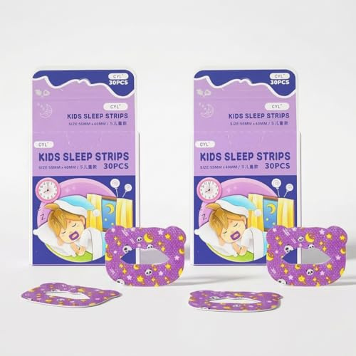Autocollants Nasaux pour Dormir Patch de Respiration Orale Petit | Ruban Adhésif Doux et Hypoallergénique, Panda 30 Pièces, x 2, Nasale et Réduit, les Ronflements, Panda 30, Pièces x