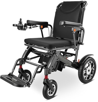 Rollstuhl Elektrisch Faltbar Leicht, bis 150KG, 25KM Reichweite, Elektrischer Rollstuhl Outdoor Elektrorollstuhl für Senioren & Menschen mit Einschränkungen