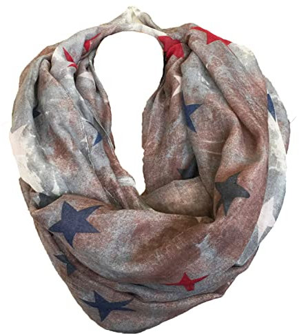 Fashion Star STERN LOOP Cotton Farbverlauf Rundschal Schlauchschal Stola Schal (Rosa)