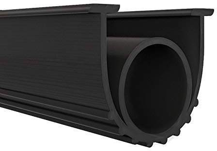 DGSL Garage Door Seals Bottom Rubber Weather Stripping Kit Seal Strip Replacement, Weatherproof Threshold Buffering Sealing Rubber 5/16 Inch T Ends(20 Ft, Black)