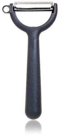 Kochblume Original Sparschäler | Y-Schäler glatt, Universalschäler, Edelstahl, spülmaschienengeeignet, in der bunten Box (anthrazit)