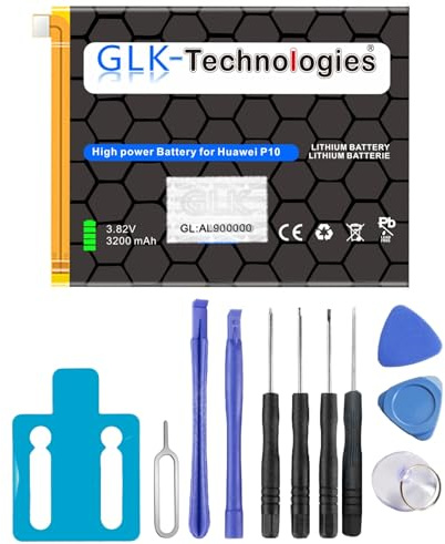 High Power Ersatzakku kompatibel mit Huawei P10 HB386280ECW | Original GLK-Technologies Battery | accu | 3200 mAh Akku | inkl. Werkzeug Set Kit