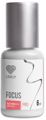 Colla per ciglia LOVELY FOCUS (6ml, colore: NERO) colla fulminea, tempo di asciugatura: 0,5 secondi, adesione di 8 settimane, durevole, per extension ciglia professionali