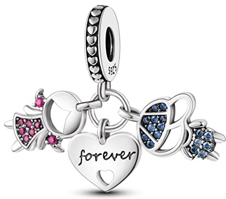 Parmuz Abalorio de plata de ley 925 para pulsera, collar, colgante, amor, mamá, viaje al océano, mariposa, fiesta, cumpleaños, colgantes, joyería DIY, regalo para mujeres