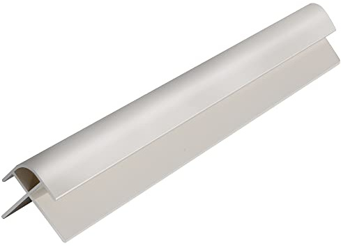 NRG 10mm White PVC External Corner 2.6m Wall Cladding Trim 1 PCS | Plastic, 92 Degree, PVC Panel Profiles, for Shower Room, Kitchen, Ceiling, Wet room, Shower Enclosure