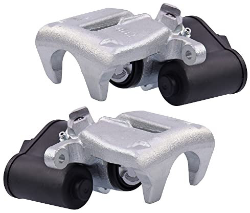 ATEC Germany 2x Bremssattel hinten links und rechts mit Stellelement für elektronische Festellbremse Bremszange mit 1 Kolben, Kompatibel mit A udi Q3 (8UB, 8UG), SEAT ALHAMBRA (710, 711), VW CC B7 (
