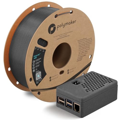 Polymaker Glitzer-ABS-Filament, 1,75 mm, Galaxy Dunkelgrau, ABS-3D-Drucker-Filament, 1,75 mm, hitzebeständig, 1 kg, funkelndes ABS-3D-Druck-Filament, stark und langlebig, Maßgenauigkeit +/- 0,03 mm