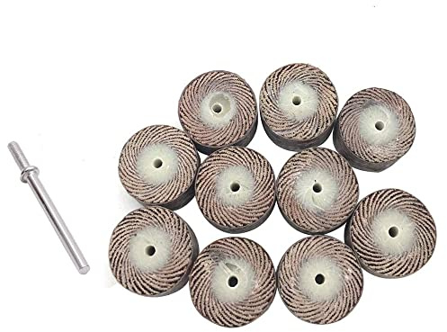 Lot de 10 disques abrasifs grain 120 # avec mandrin à tige de 3 mm, ensemble de roues à lamelles pour perceuse et outils rotatifs