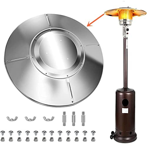 Rianpesn réflecteur pour chauffage terrasse - Anti-poussière - Réflecteur focalisation - Pour chauffage rond au propane