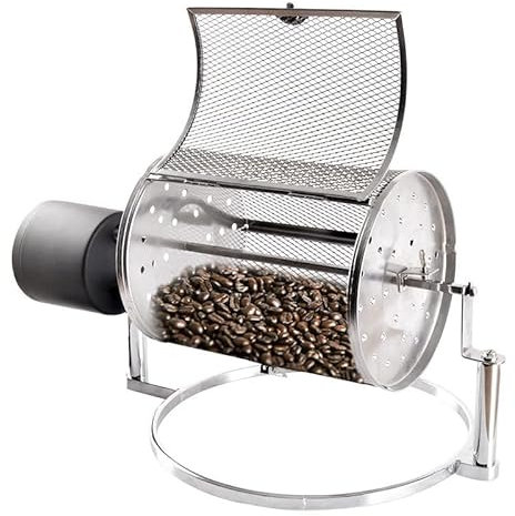 potow TorréFacteur De Café Domestique - TorréFacteur Automatique à Tambour pour Grains Parfaitement TorréFiéS - TorréFacteur à Rouleaux,800g