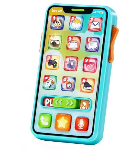 JOYIN Lernspaß Smartphone Telefon Musikspielzeug Baby Spielzeug 6-12 Monate,Spielzeughandy mit 4 Spielmodi und über 50 Musik,Babyspielzeug Lerntelefon Geburtstagsgeschenke für Kleinkinder 1 2 3 Jahren