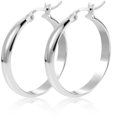 ALEXCRAFT 14K Vergoldete Ohrringe Oval Twisted Runden Chunky Breit Creolen | Silber 925 Ohrringe Oval Verdreht Runden Chunky Dick Leicht Groß Breit Klobig Creolen Kleine Huggie Oval Creolen Damen Frauen
