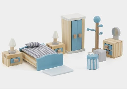 Puppenhaus Möbel aus Holz Puppenstube für Biegepüppchen Puppenmöbel Set