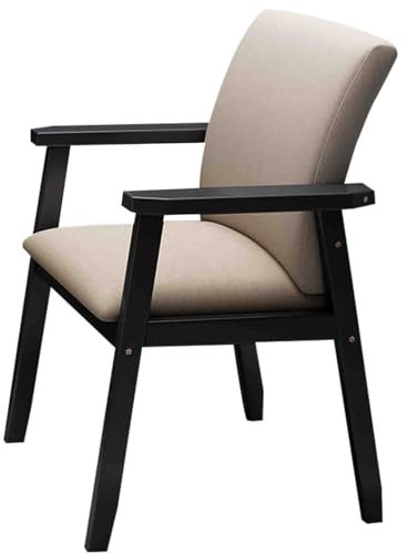 Ergonomischer Sessel aus Massivholz Kindersessel Modern Einfacher Bürostuhl Freizeitstuhl Robust und langlebig Sitzkomfort Sicherheit und Umweltschutz (Color : Schwarz, S : 46 * 54 * 87cm)