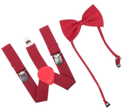 COLLBATH Elastisches Und Gestreifte Krawatte Party-accessoire Im Akademie-stil Krawatte Und Für Kinder Hosenträger Für Kinder Mädchen Hosenträger Junge Anzug Jungen Student Uni