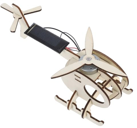 HEMOTON Hubschrauber Selber Bauen Helikopter Spielzeug Kinder Spielset 3D-Puzzle DIY-Handwerk Handgefertigter Helikopter Aus Holz Rätsel Für Kinder Modellbausätze Handbuch Schüler