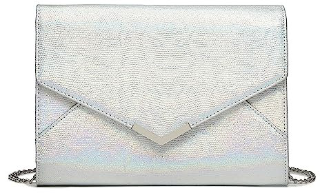 Miss Lulu Damen LP2306 SI Clutch, Silber