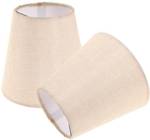 Kichvoe Lampenschirm 2 Stück Kleiner Lampenschirm Aus Stoff Clip-on-Glühbirne Retro Trommelform Zubehör Für Tischlampen Stehlampen Wandlampen Und Pendelleuchten 14.00 X 13.00 X 9.00 Cm