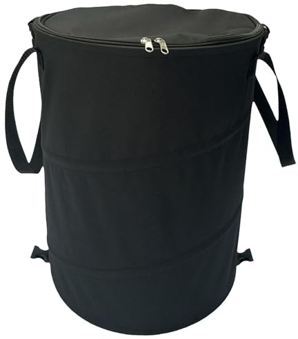 Collapsibles Camp Trash Can | 37L Reusable Pop Up Garden Bin | Yard Waste Bags | Car Trash Bin | Portable Leak Proof Car Rubbish Bin | Traveling Vehicle Waste Basket | Rubbish Container With Lid