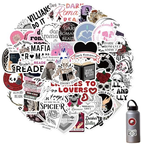 pcsfoe 50 Stück Dark Romance Sticker, Wasserdicht, PVC, Für Wasserflaschen, Laptops, Autos, Skateboards, Herrenhöhlen Dekorationen