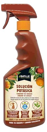 Batlle Solución Potásica 750 ml – Limpiador de Melaza, Resinas y Sedimentos – Hojas Limpias y Sanas – Pulverizador Listo para Uso – Huerto y Jardín Ecológico