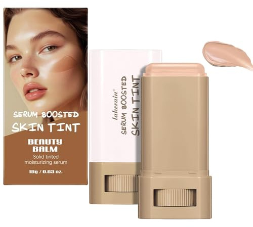 Baorder Suero de bálsamo de belleza para base, tinta de piel reforzada, Portabl olid Tinted Hidrating Serum Contour Stick Foundation Stick Face Stick for Women, Natural Finish (05)