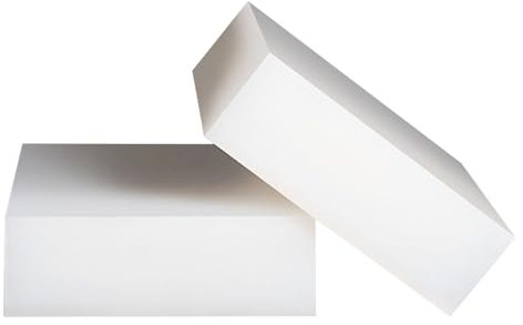 Schwingungsdämpfende Gummipolster, Silikonkautschukplatte zur Schwingungsdämpfung, weiß, mehrere Größen, 40 mm Dicke, 6er-Pack(100mm x 100mm)