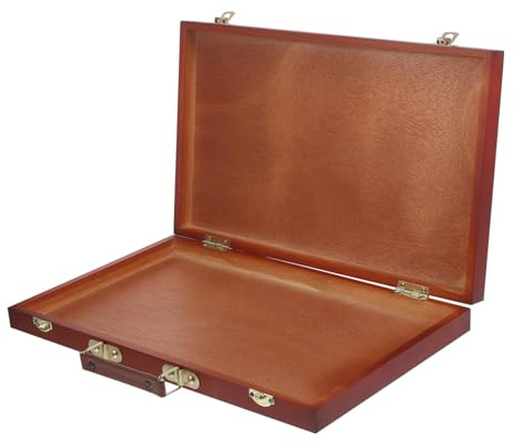 Materiales de Madera Caja de Almacenamiento Estilo Europeo | Caja Herramientas Madera, Estuche de Madera para Dibujos, Portátil para Artistas y Estudiantes