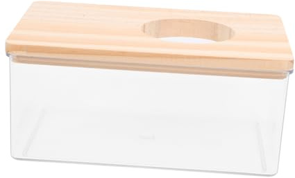 NOLITOY Transparentes Sandbad für Kleintiere Multifunktionale Badewanne und Toilette für Hamster Meerschweinchen mit für Sauberes und Beobachtung