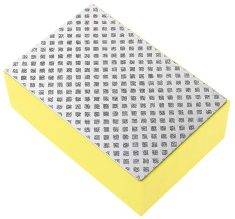 BUGUUYO Strumento e Design Scanalato Laterale di Lucidatura Diamantato per Risparmio e Fatica Spugna Gialla, Effetto Levigatura Uniforme per Piastrelle e Vetro