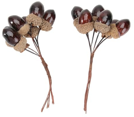 TOPBATHY 2 Stück Künstliche Tannenzapfen Zweige Weihnachtsbaum Anhänger Dekoration Lebensecht für DIY Weihnachtsdeko und Fotorequisiten Festliche Baum Schmückung