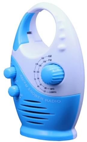 TOMETURE Tragbares ABS Material Badezimmerradio Badezimmer Am/FM Empfang und mit Kompakt das oder Schlafzimmer