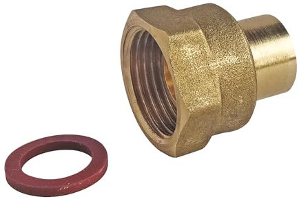 SOMATHERM FOR YOU, Raccordo 2 pezzi per saldatura in ottone per tubo rame Ø 12 mm, dado girevole femmina 20/150, compatibile con apparecchi gas butano e propano, tenuta assicurata
