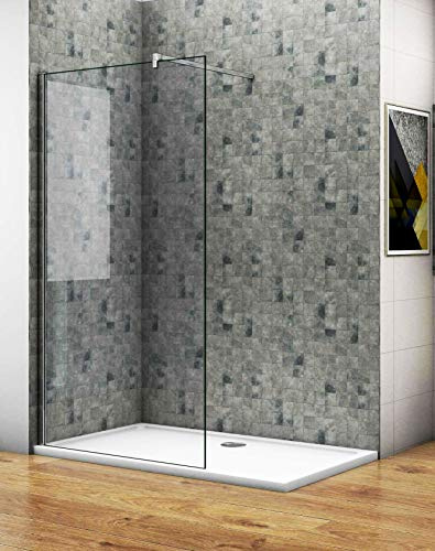 Aica Sanitär 72 x 195 cm Duschabtrennung Walk in Dusche Duschwand Seitenwand 6mm NANO Glas