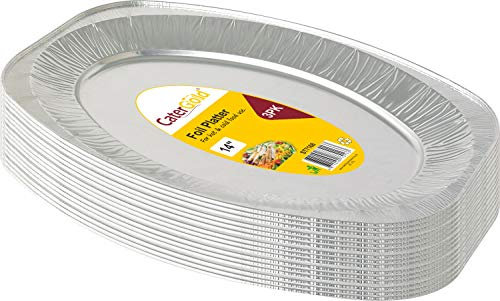 Large Disposable Aluminium Foil Serving Platter Trays 3PK (5 Pack (15 Trays))