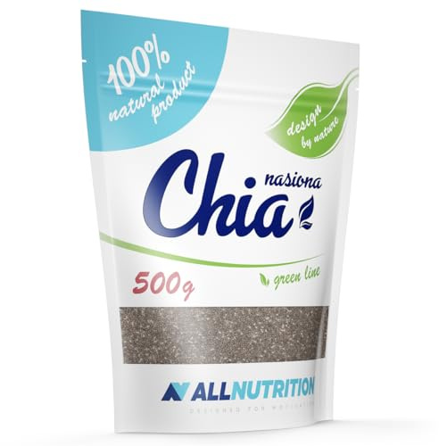 ALLNUTRITION Green Line Chiasamen Glutenfrei Laktosefrei Ohne Soja Ohne Salz Veganfreundlich Eisenfaserquelle Calcium Magnesium Omega 3,6 zur Gewichtsabnahme 500g