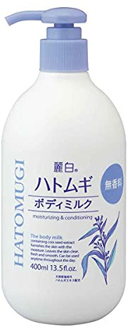 Reihaku Hatomugi Body Milk – 400ml – Feuchtigkeitsspendende Körpermilch ohne Duftstoffe – Für empfindliche Haut – Japanische Hautpflege