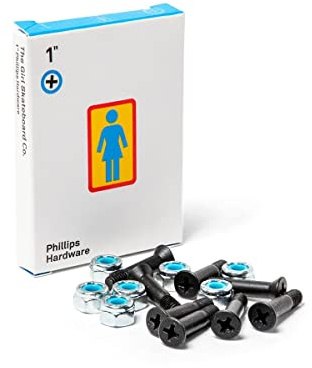 Girl Skateboards 1 Phillips Longneck Mounting Hardware (for Mounting Skateboard Trucks to Deck)