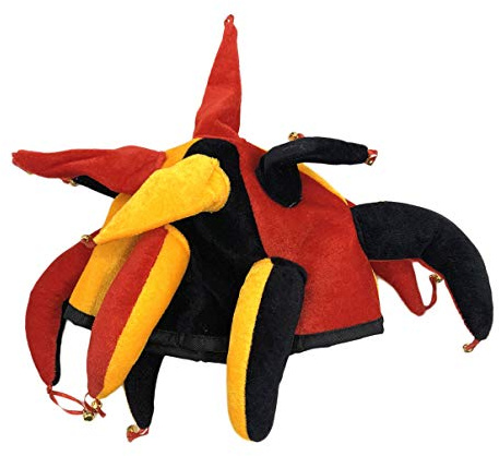 GALPADA Narrenhut Clown Hofnarr Mütze mit Glocken Hut Narr Hut Narrenkappe Karneval Clown Kostüm Headsets Lustige Performance Requisiten für Fasching Party Deko | Leicht zu Tragen, Bequem Bühne und Party, für Kinder und Erwachsene, Fest Sitzender Hut