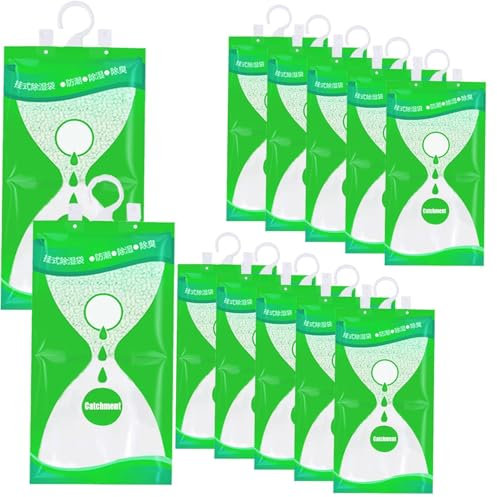12 pièces Déshumidificateur suspendu,Absorbeur d'humidité suspendu,Absorbeur d'humidité,Absorbeur d'humidité pour placard,Déshumidificateur anti-moisissure adapté pour cuisine,salle de bain,armoire