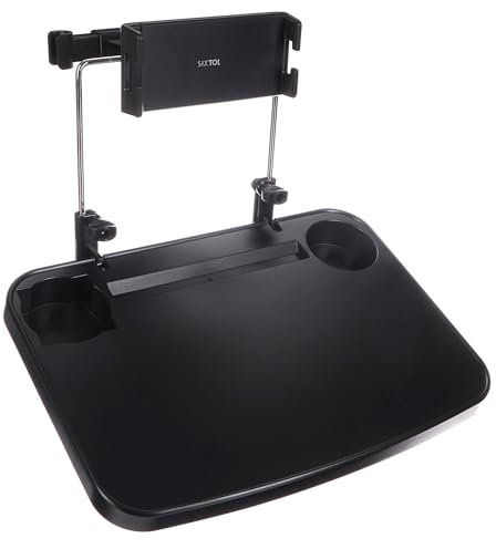 SIXTOL CAR Table 1 | Auto Rücksitz Tisch | Auto Tisch für Rücksitz Beifahrer | Autotelefonhalter | Klapptisch fürs Auto Rücksitz | Organizer für Getränke und Essen | Auto Multifunktionstisch Klappbar