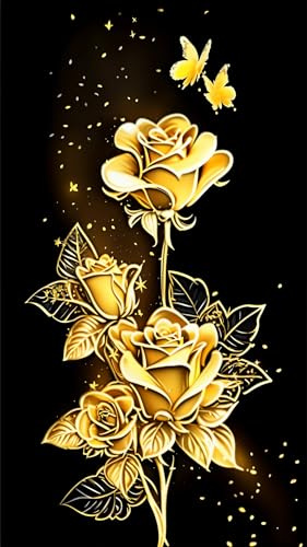 ZHUMUTO Diamond Painting Groß XXL Bilder Set Erwachsene,40x70 cm Rosen C,5D Diamant Painting Bilder Erwachsene mit Zubehör Stift Für Wohnzimmer Dekoration