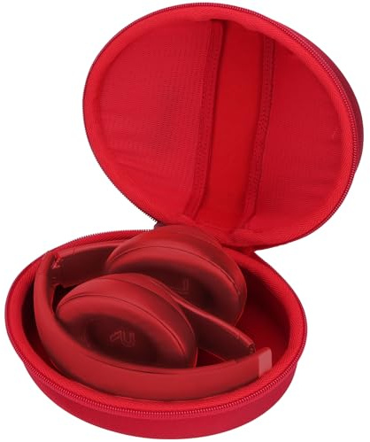Lebakort Hard Carry Case Compatible with Beats Studio Pro Studio 3 Solo 4 Solo3 Solo2 Wireless Noise Cancelling Over-Ear Headphones (Red Case) | Lightweight & Carry, Dustproof Storage, Travel Friendly, Portable for Daily Use, Red Case