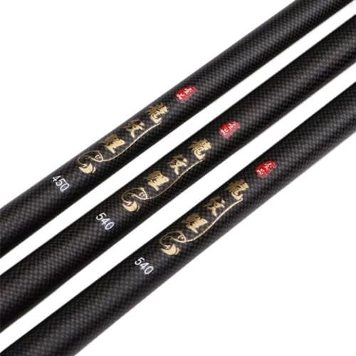 Stipprute 1 PCS Super Light Hard Fishing Rod 98% ige hohe Kohlefaser Teleskop schwarzes Griffstrompol3. 6m4,5m7,2m8m9m10m Fahrkarpfenstange Angel Rute (Größe : Black_4.5m)